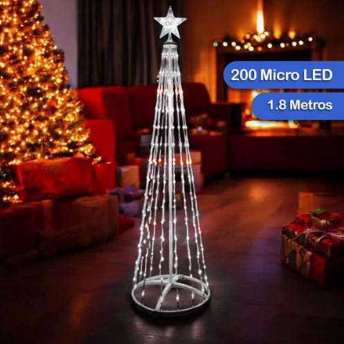 Arbol Navidad 180 Tiras Plegable Luzled
