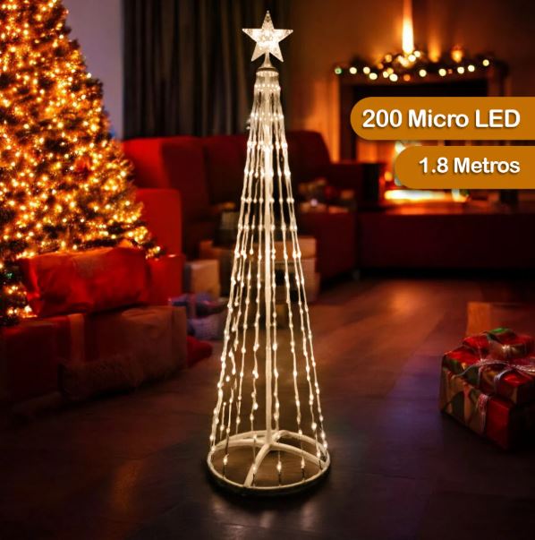 Arbol Navidad 180 Tiras Plegable Luzled