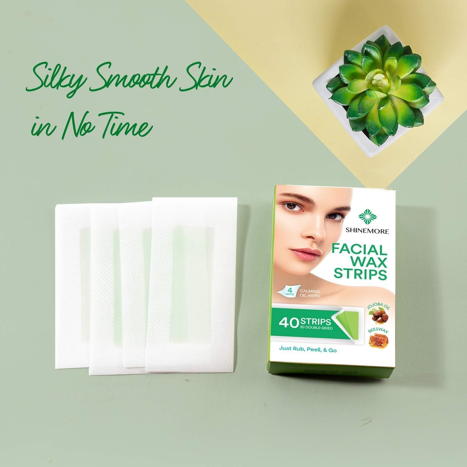 SHINEMORE Facial Wax Strips 40PCS