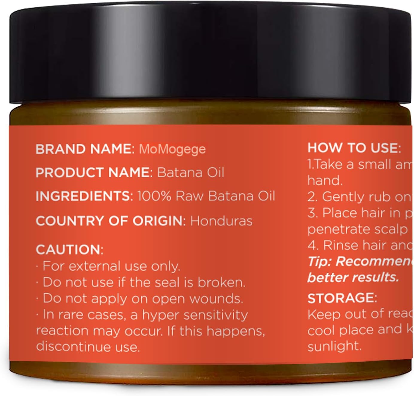 Organic Batana Oil For Hair Growth  4.2 OZ