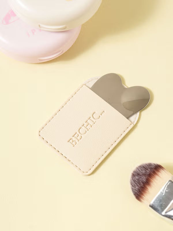 Heart Makeup Spatula Pocket Set | Masajeador Facial con estuche