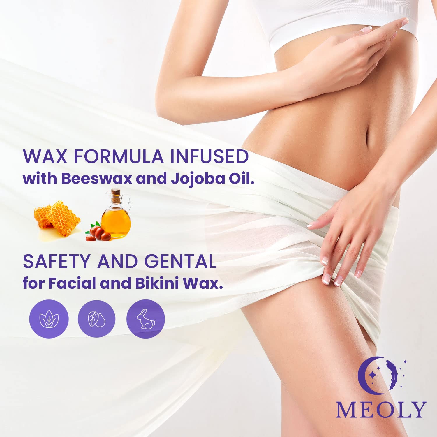 MEOLY Wax Strips for Hair Removal 64PCS