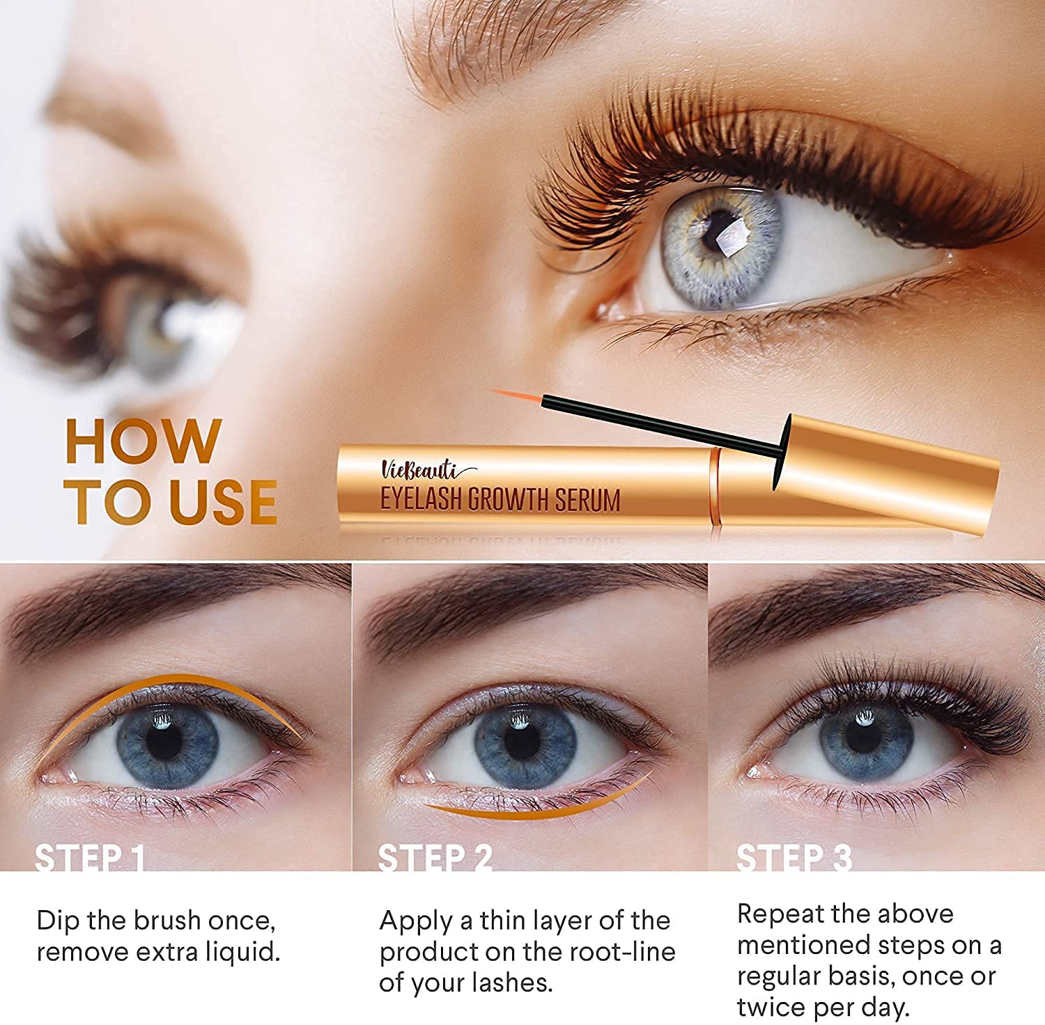 Viebeauti Eyelash Serum - GoldEnaskin