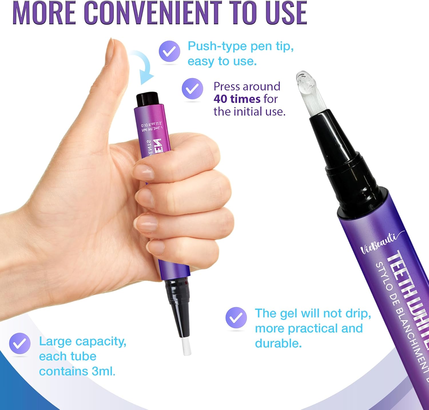 Viebeauti Teeth Whitening Pen Gel-2pcs