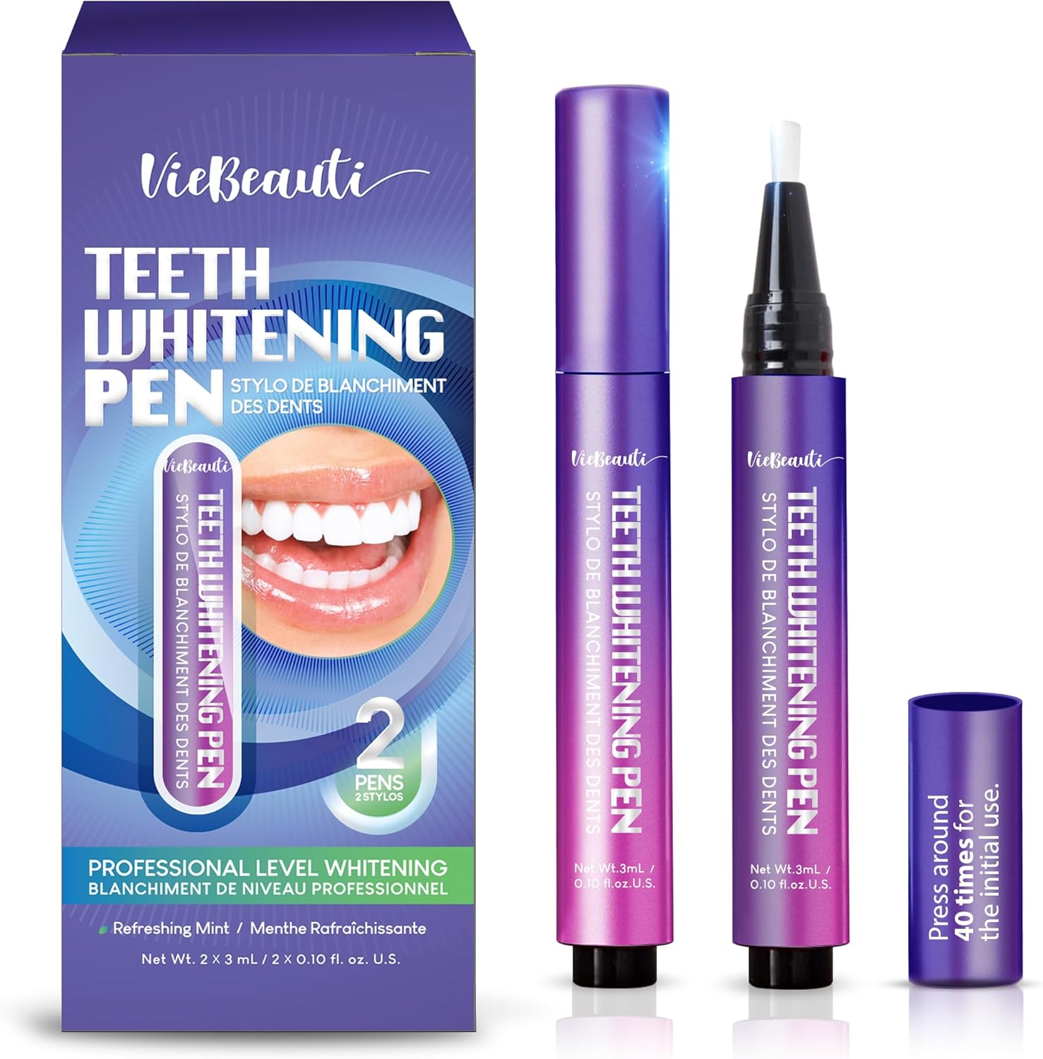 Viebeauti Teeth Whitening Pen Gel-2pcs