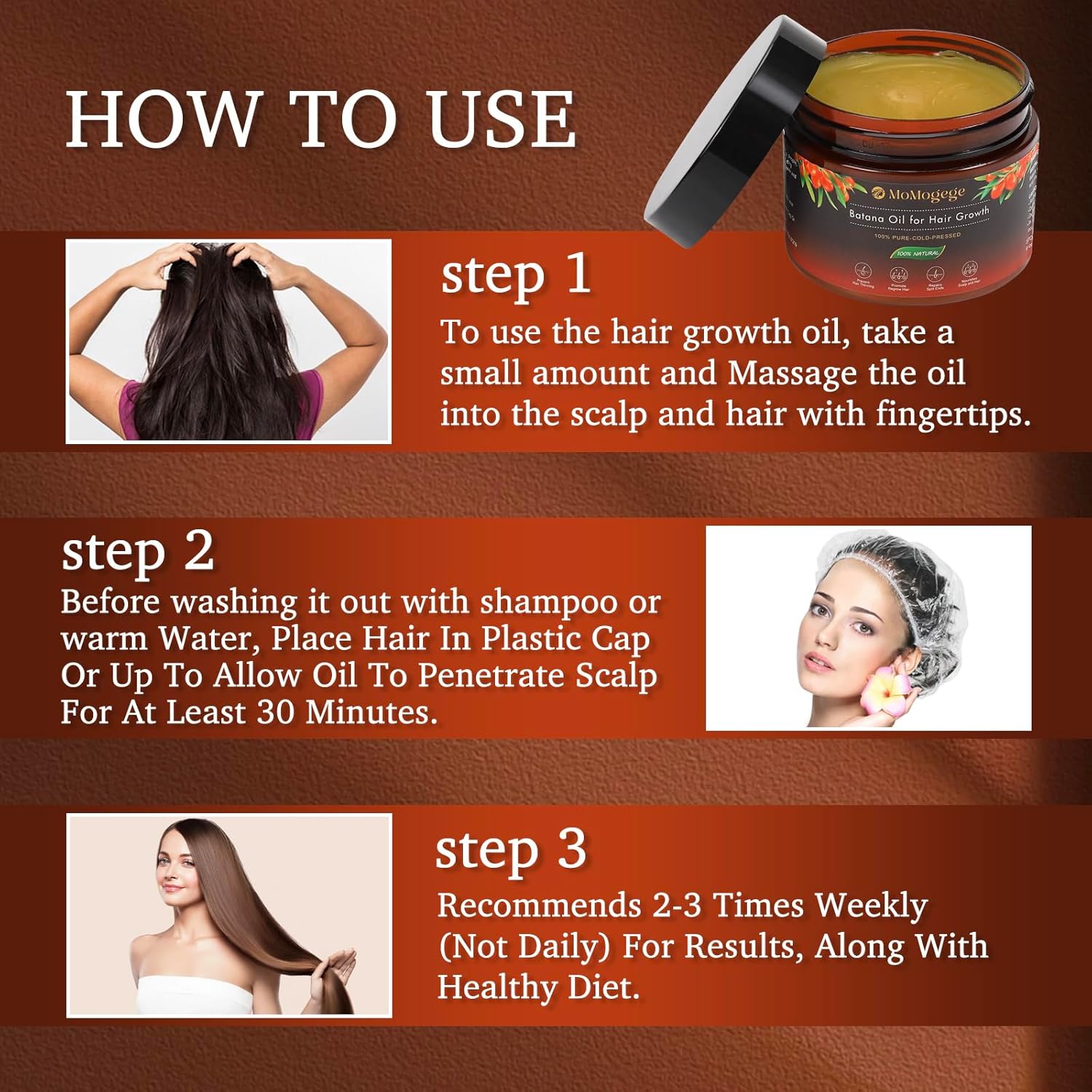 Organic Batana Oil For Hair Growth  4.2 OZ