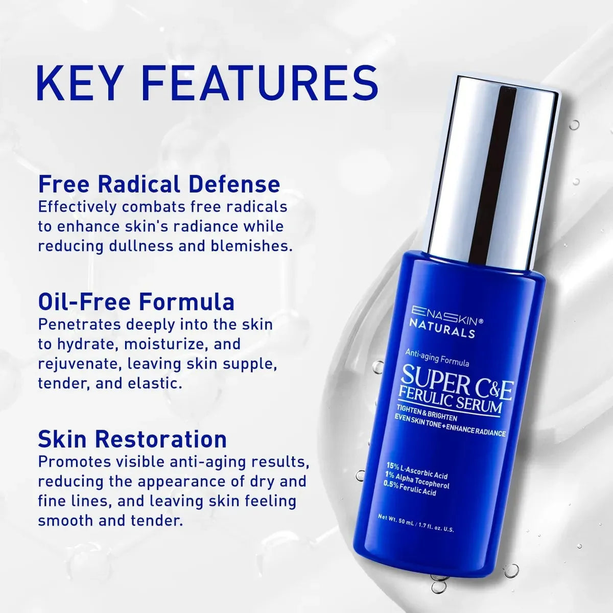 Enaskin Naturals Vitamin C Face Serum-50ml (Azul)