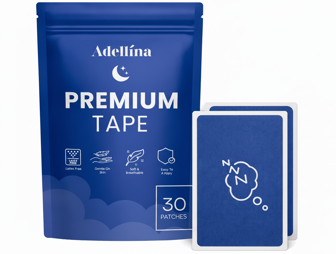 Adellina Dream Mouth Sleep Tape — Premium Soft Micropore, Large